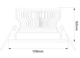 5W LD-CL-CPS-01-5W LED Down Light Cut-out 92mm Diameter 4.2" White Recessed Dimmable/Non-Dimmable LED Down Light